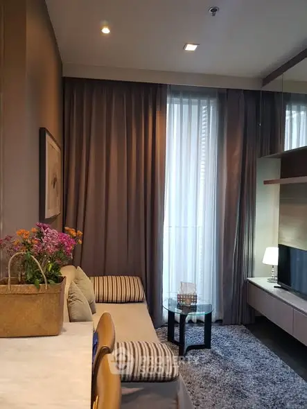 Stylish living room with modern decor and cozy ambiance