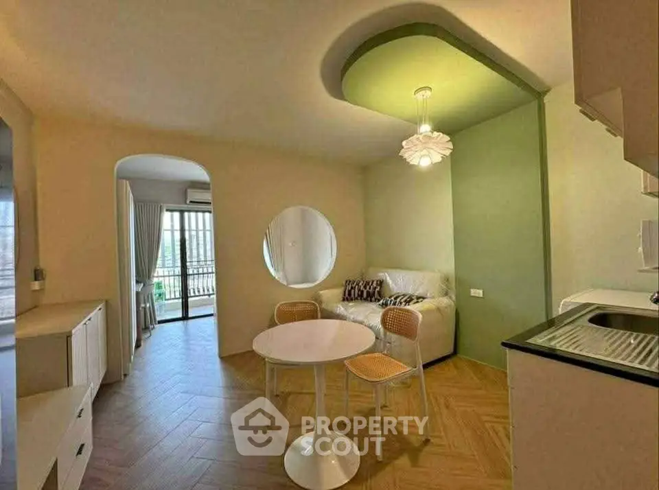 Chic modern living room with stylish furniture and open layout, perfect for urban living.