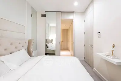 Modern bedroom with elegant decor and spacious layout