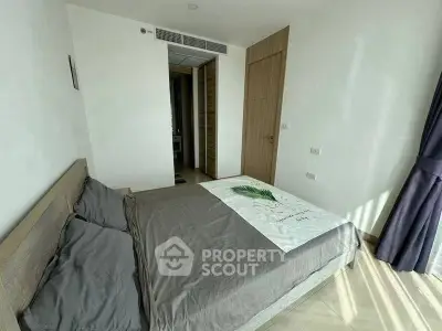 Modern bedroom with minimalist design and natural light