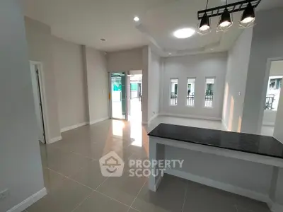 Spacious modern living room with open layout and natural light