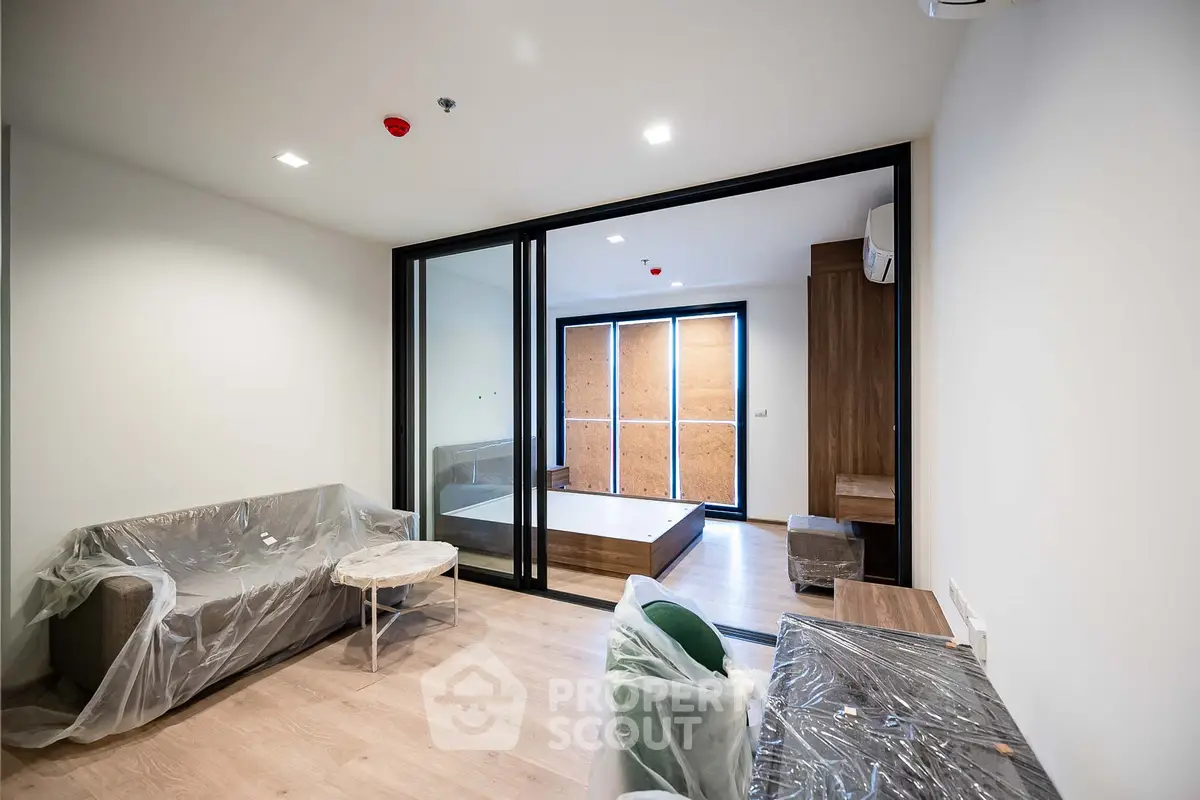 Modern apartment interior with open layout and stylish furnishings