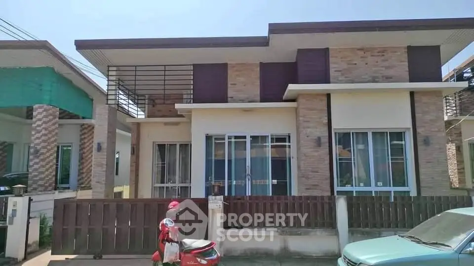 Modern single-story house with stylish facade and large windows