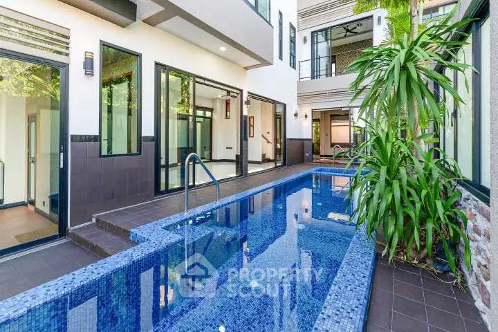 Luxurious modern home with private pool and elegant architectural design