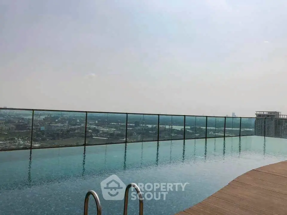Stunning rooftop infinity pool with panoramic city views, perfect for luxury living.