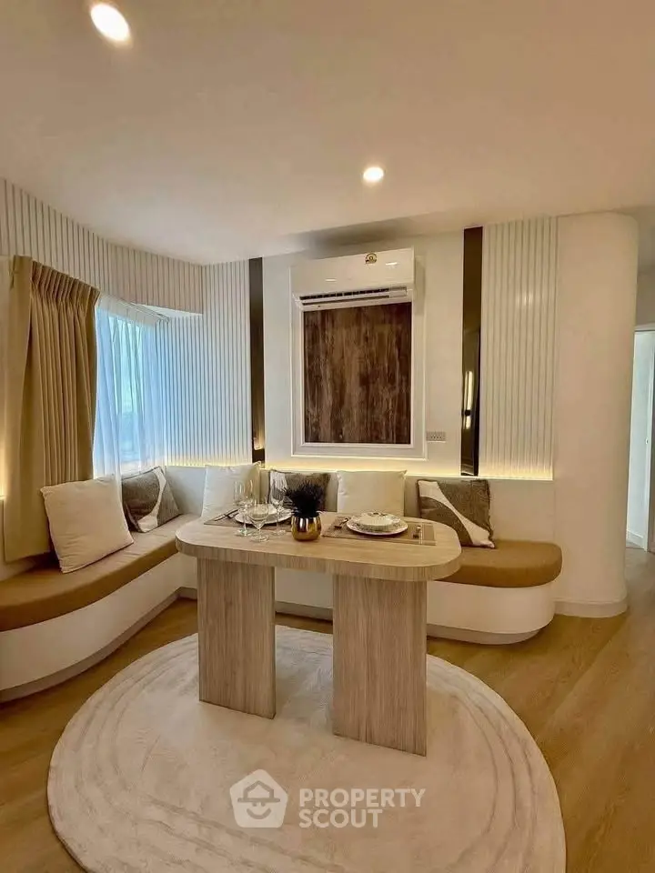 Stylish modern living room with cozy seating and elegant decor
