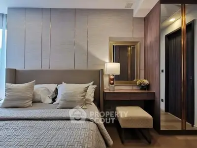 Luxurious bedroom with elegant decor and cozy ambiance