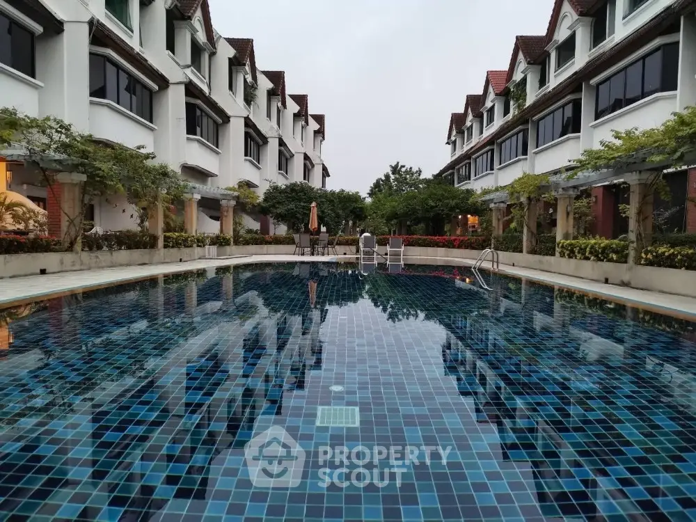 Luxurious residential complex with stunning swimming pool and modern architecture
