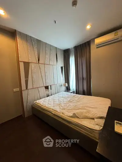 Cozy bedroom with modern design and natural light