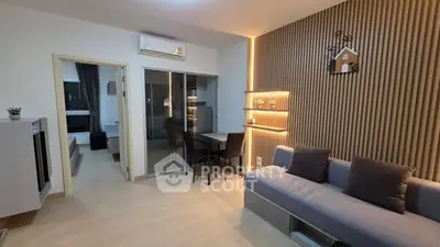 Modern living room with stylish decor and open layout