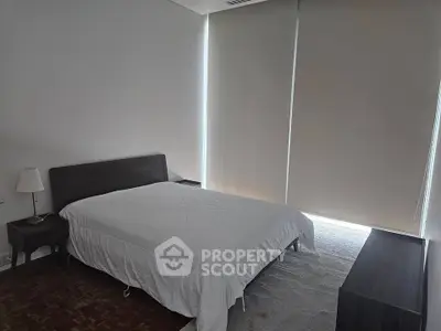 Modern bedroom with minimalist design and natural light