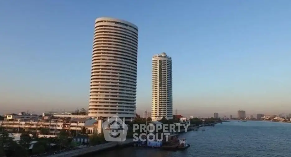 Stunning riverside high-rise buildings with panoramic city views