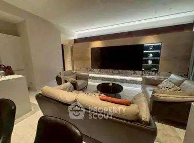 Luxurious living room with modern design and plush seating