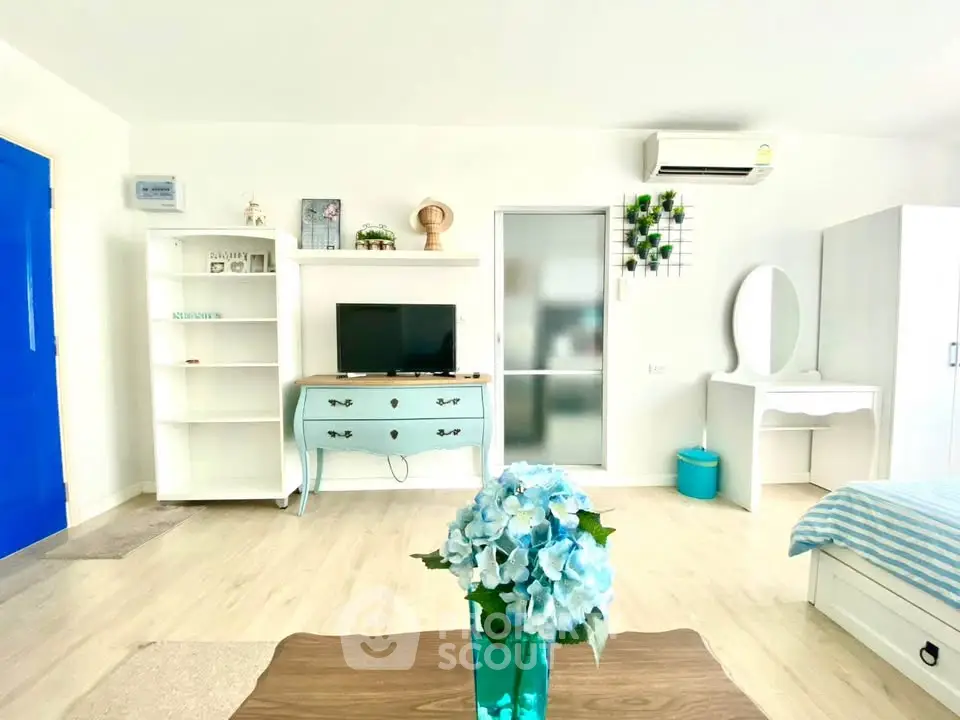 Bright and airy living room with modern decor and stylish furniture