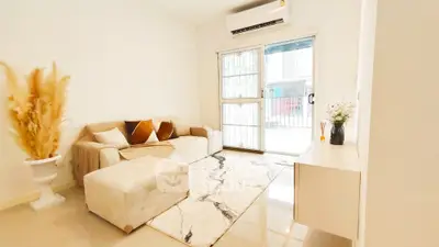 Bright and cozy living room with modern decor and natural light