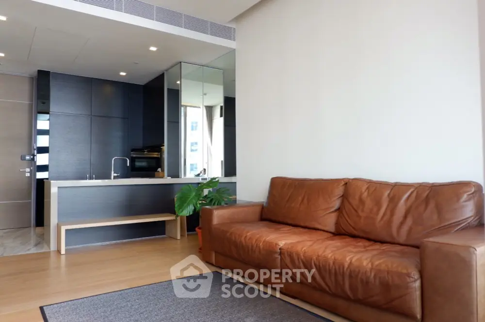  1 Bedroom Condo at Saladaeng One Livingroom