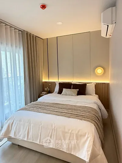 Modern bedroom with cozy lighting and elegant decor