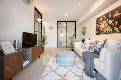 Stylish modern living room with elegant decor and open layout, perfect for urban living.