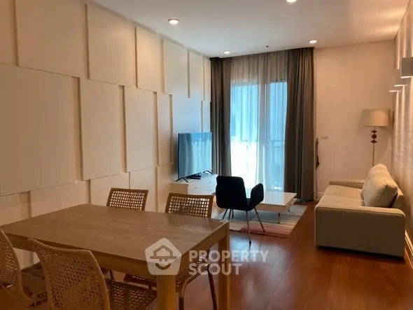 Modern living room with stylish decor and natural light