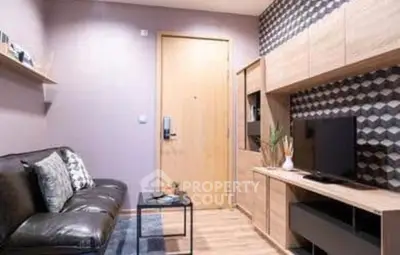 Modern living room with stylish decor and sleek furniture