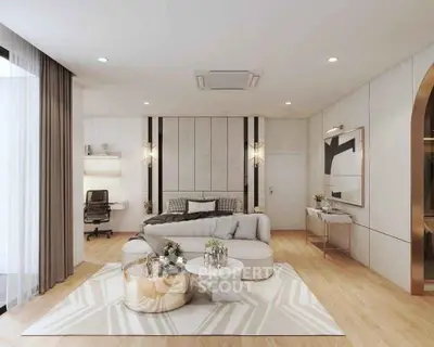 Luxurious modern living room with elegant decor and spacious design