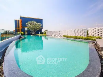 Luxurious rooftop infinity pool with stunning city views and modern architecture.