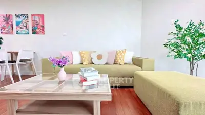 Chic living room with stylish decor and cozy seating area