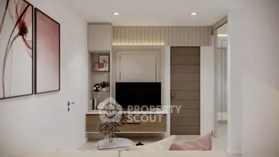 Modern living room with stylish decor and cozy ambiance