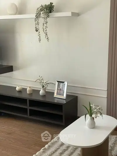 Modern living room with stylish decor and sleek furniture