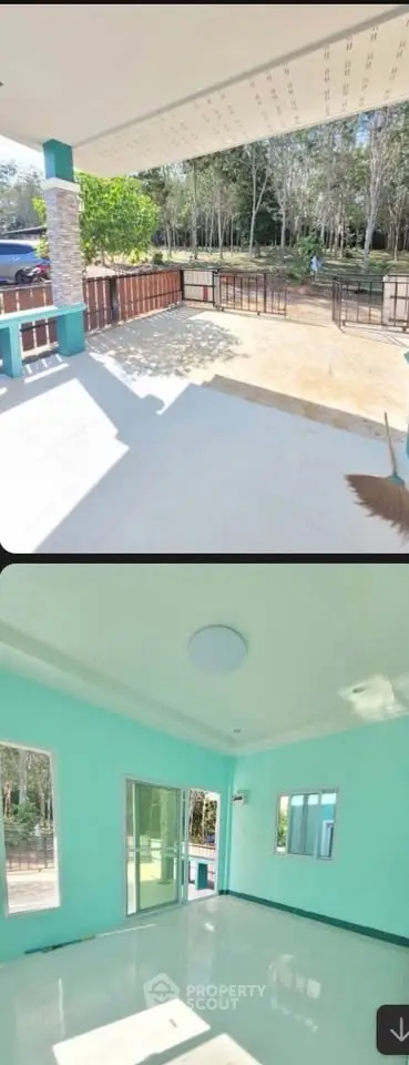 Spacious home with bright interiors and a sunny outdoor patio, perfect for family living.