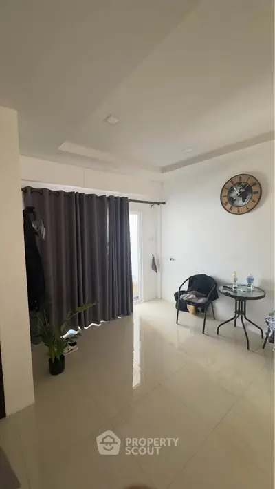 Cozy living room with modern decor and natural light