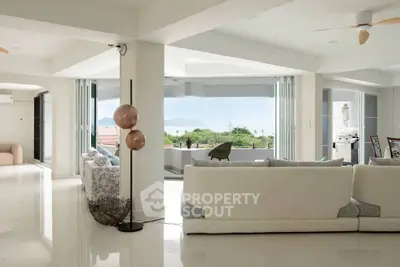 Luxurious open living room with stunning view and modern decor