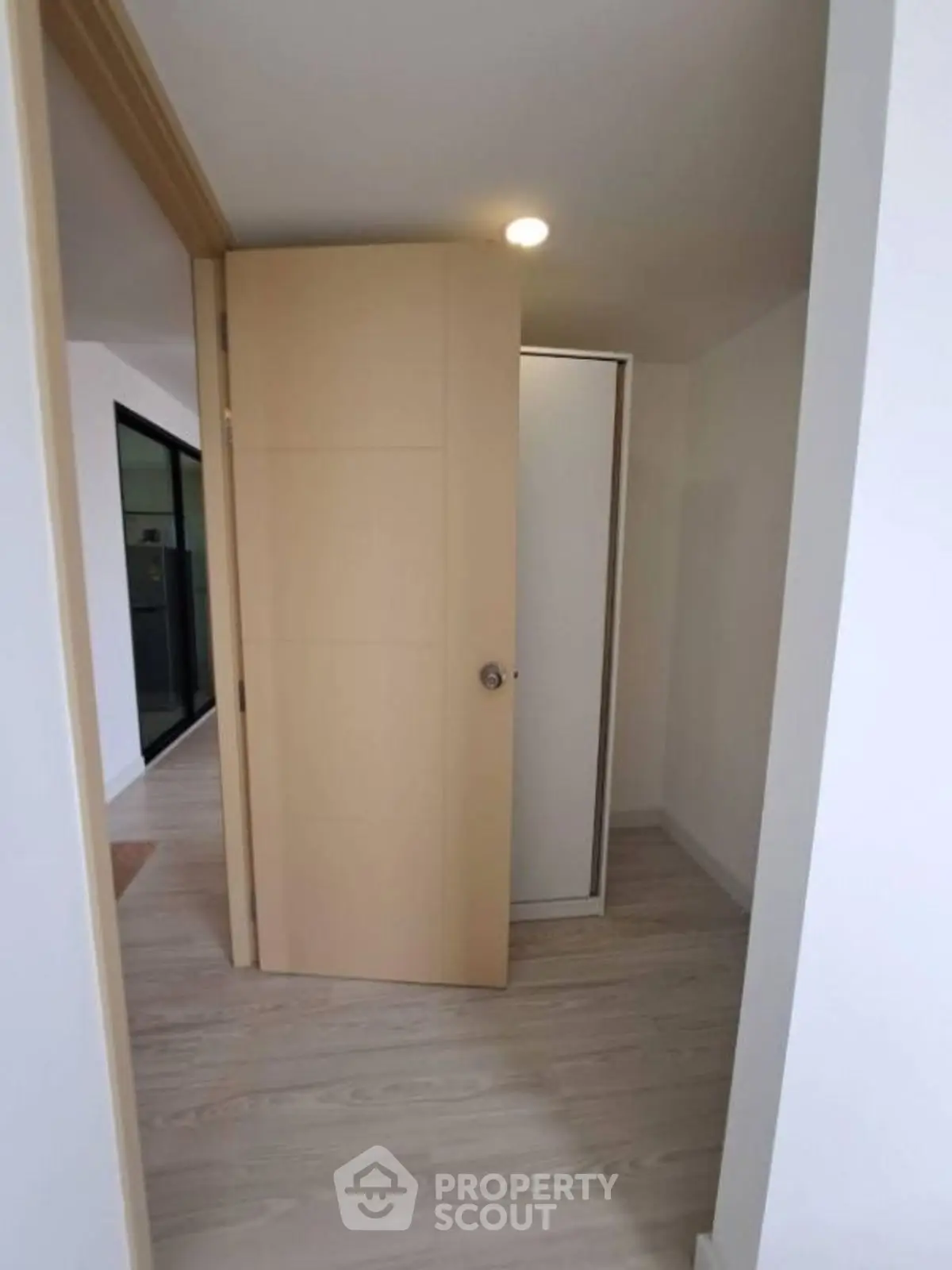 Modern interior with sleek wooden flooring and minimalist design