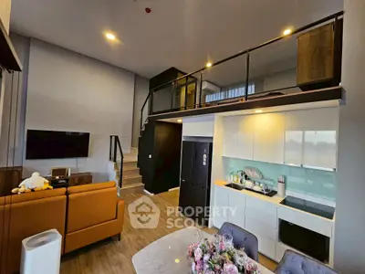 Modern loft apartment with open kitchen and stylish living area