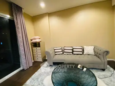 Stylish living room with elegant sofa and modern decor