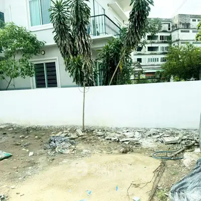 Spacious backyard of modern house with potential for landscaping