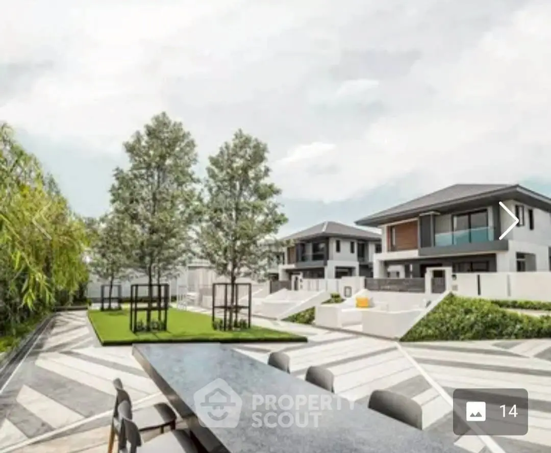 Luxurious modern homes with spacious outdoor area and elegant landscaping