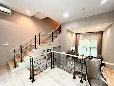 Modern duplex interior with stylish staircase and elegant decor
