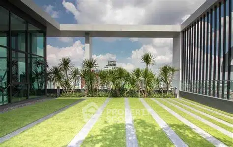 Stunning rooftop garden with city views and modern design elements.