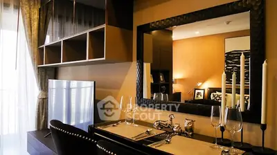 Luxurious living room with elegant decor and modern furnishings