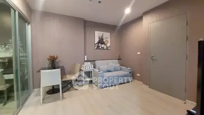 Modern living room with stylish decor and cozy seating area