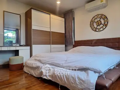 Cozy bedroom with modern furniture and stylish decor