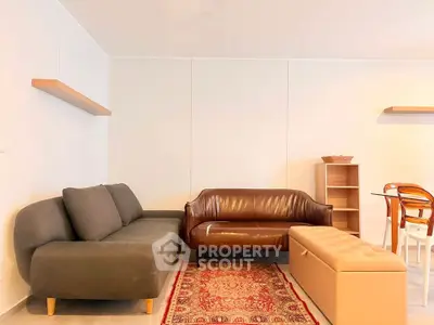 Stylish living room with modern sofas and elegant decor
