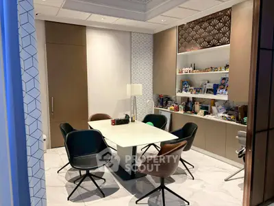 Modern study room with elegant decor and stylish furniture