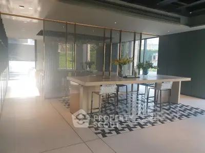 Luxurious modern kitchen with sleek design and elegant decor