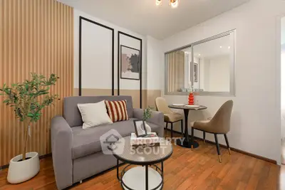 Chic modern living room with stylish decor and cozy seating area, perfect for relaxation and entertaining.