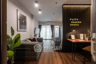 Modern studio apartment with stylish decor and open layout