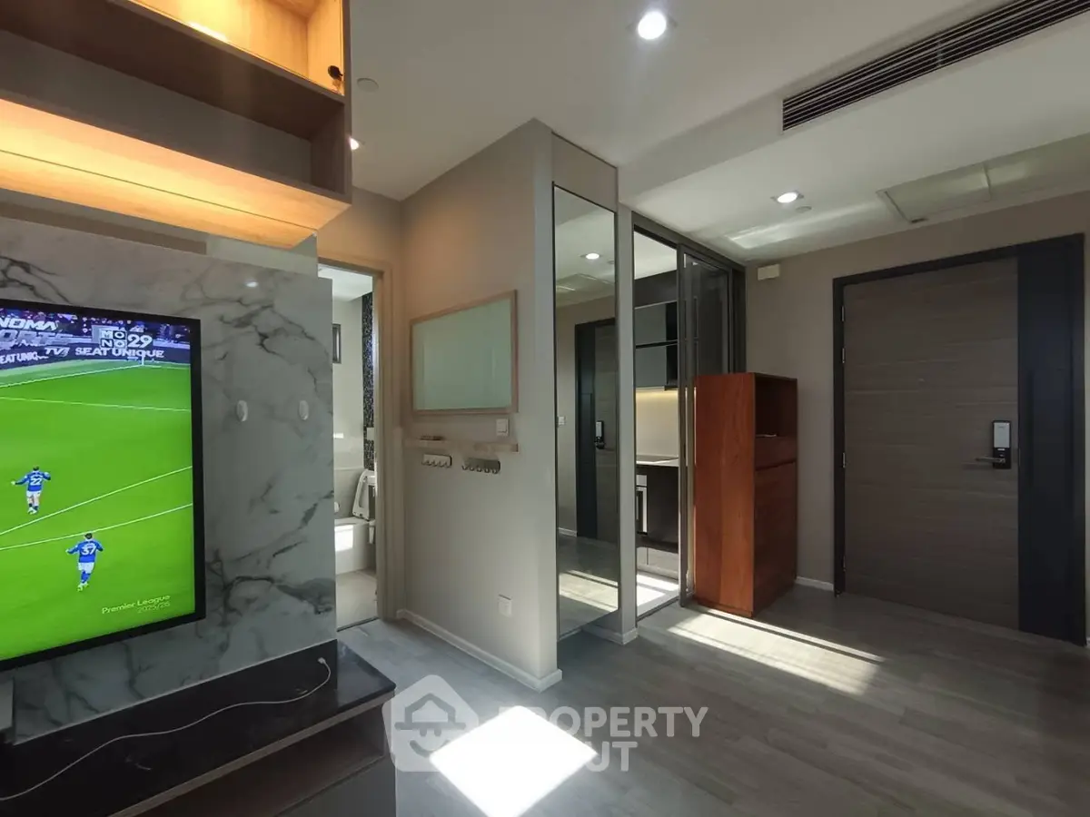 Modern apartment interior with sleek design and natural light