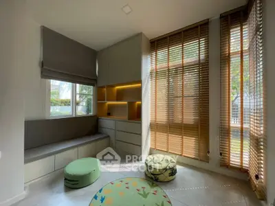 Charming study nook with natural light and modern furnishings