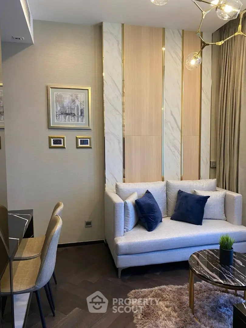 Stylish modern living room with elegant decor and cozy seating area, perfect for relaxation and entertaining.